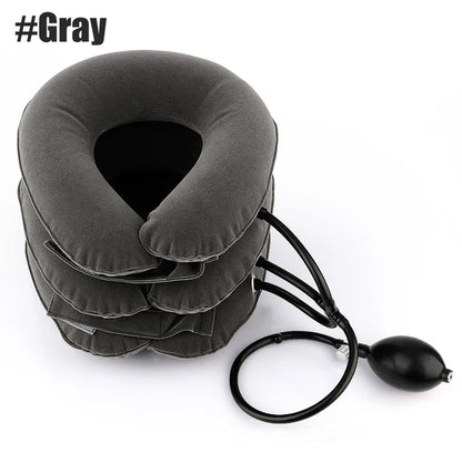 Cervical Neck Traction Device Relief for Chronic Neck & Shoulder Alignment Pain Inflatable Neck Stretcher