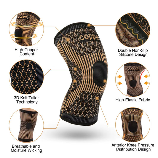 Copper Knee Compression for Sports & Workouts