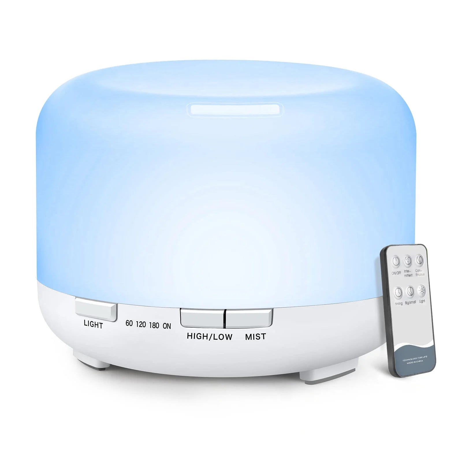 500ml Essential Oil Aroma Diffuser & Humidifier with Remote Control, 5V 2A