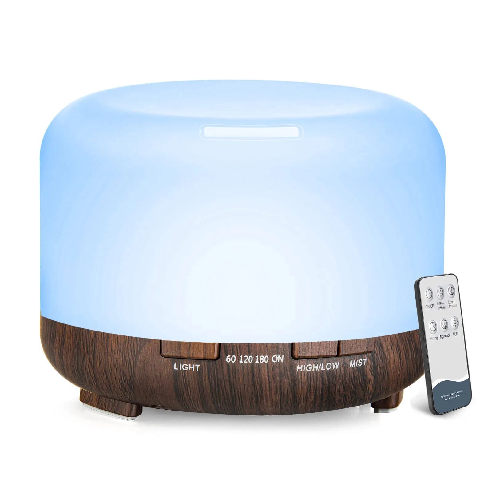 500ml Essential Oil Aroma Diffuser & Humidifier with Remote Control, 5V 2A