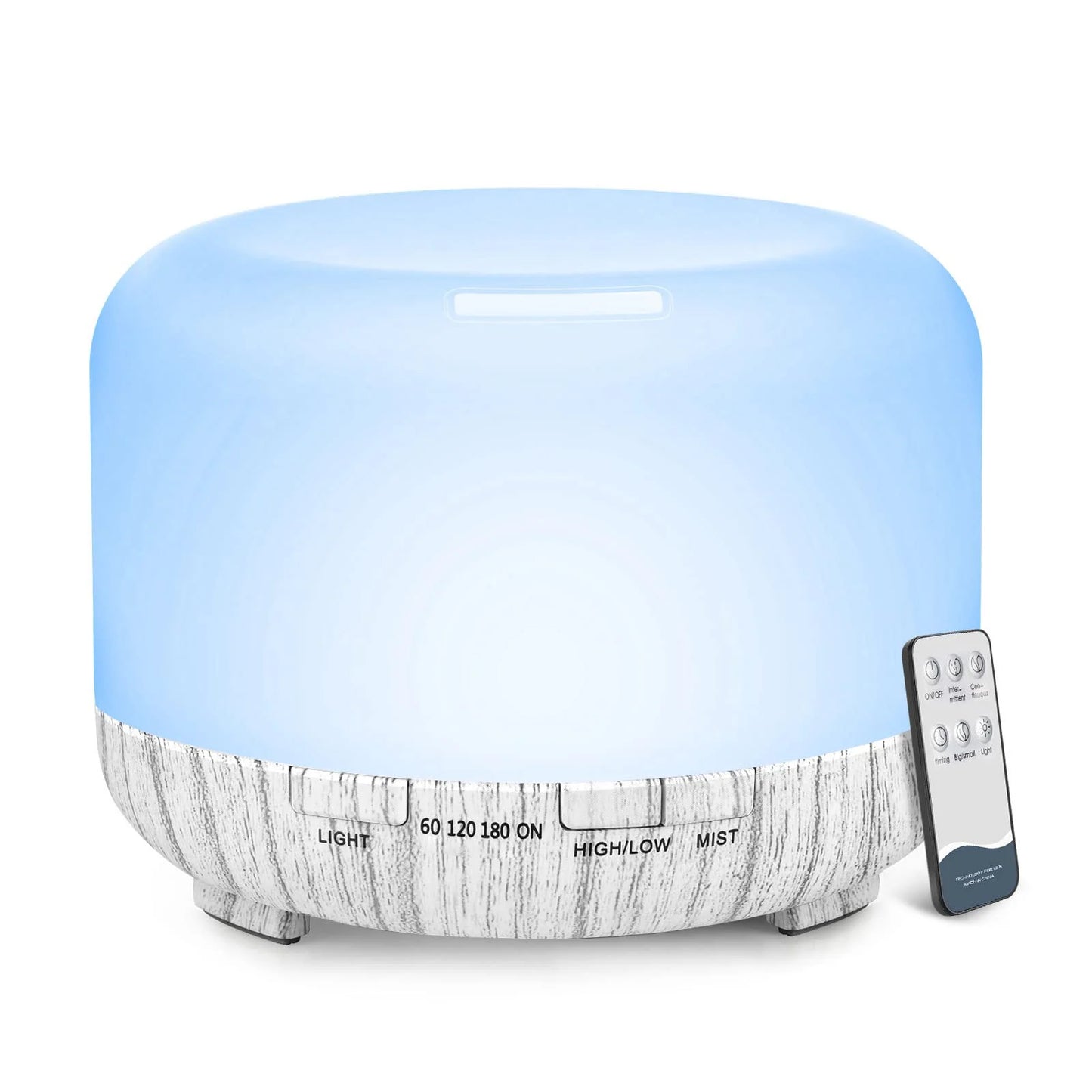 500ml Essential Oil Aroma Diffuser & Humidifier with Remote Control, 5V 2A